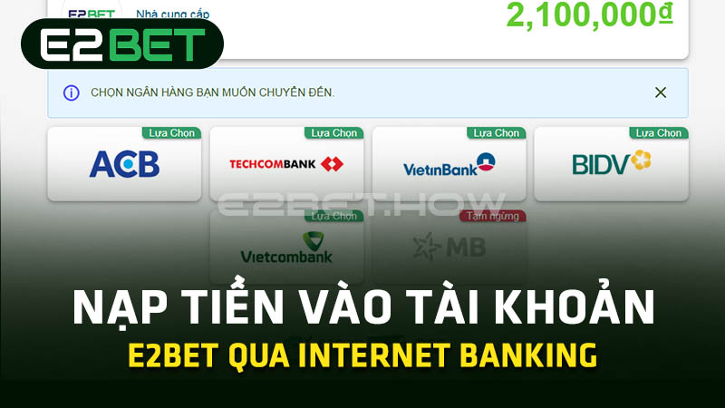 Nạp tiền qua Internet Banking